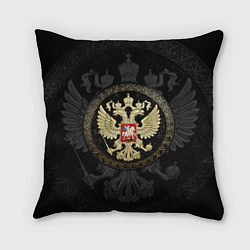 Подушка квадратная Золотой Герб России, цвет: 3D-принт