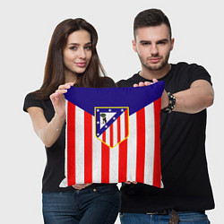 Подушка квадратная FC Atletico Madrid, цвет: 3D-принт — фото 2