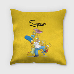 Подушка квадратная Simpsons Family, цвет: 3D-принт