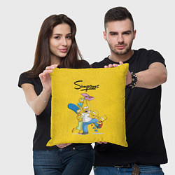 Подушка квадратная Simpsons Family, цвет: 3D-принт — фото 2
