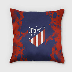 Подушка квадратная FC Atletico Madrid: Blue & Red, цвет: 3D-принт