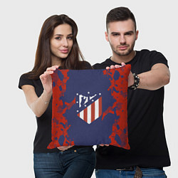 Подушка квадратная FC Atletico Madrid: Blue & Red, цвет: 3D-принт — фото 2