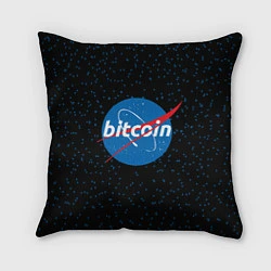 Подушка квадратная Bitcoin NASA, цвет: 3D-принт
