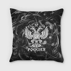Подушка квадратная Россия: Серый мотив