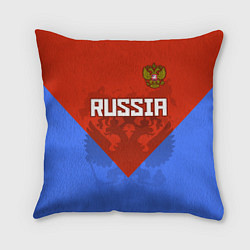 Подушка квадратная Russia Red & Blue, цвет: 3D-принт