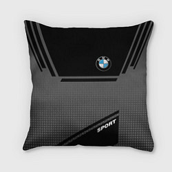Подушка квадратная BMW SPORT БМВ СПОРТ, цвет: 3D-принт