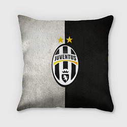 Подушка квадратная FC Juventus W&B, цвет: 3D-принт