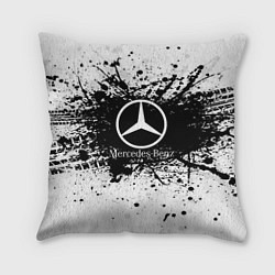 Подушка квадратная Mercedes-Benz: Black Spray, цвет: 3D-принт