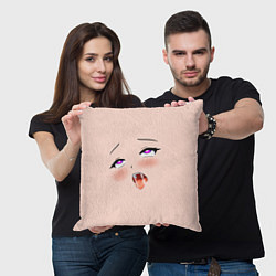 Подушка квадратная Ahegao Face, цвет: 3D-принт — фото 2