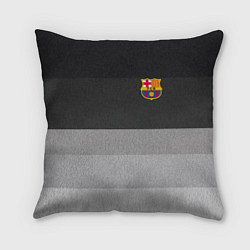 Подушка квадратная ФК Барселона: Серый стиль, цвет: 3D-принт