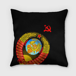 Подушка квадратная Герб СССР, цвет: 3D-принт