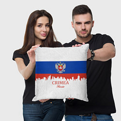 Подушка квадратная Crimea, Russia, цвет: 3D-принт — фото 2