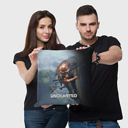 Подушка квадратная Uncharted: The Lost Legacy, цвет: 3D-принт — фото 2