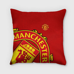 Подушка квадратная FC Man United: Red Exclusive, цвет: 3D-принт