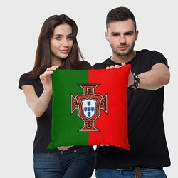 Подушка квадратная Сборная Португалии, цвет: 3D-принт — фото 2