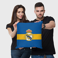 Подушка квадратная Реал Мадрид, цвет: 3D-принт — фото 2