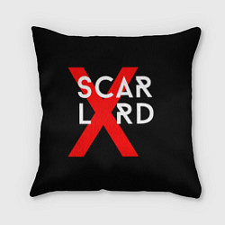 Подушка квадратная Scarlxrd Logo, цвет: 3D-принт