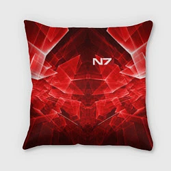 Подушка квадратная Mass Effect: Red Armor N7, цвет: 3D-принт