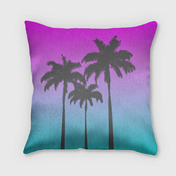 Подушка квадратная Пальмы 80s, цвет: 3D-принт