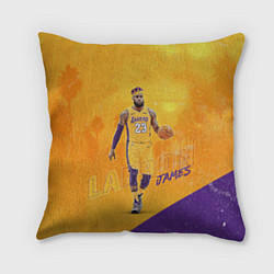 Подушка квадратная LeBron James: NBA Star, цвет: 3D-принт