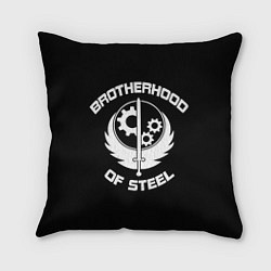 Подушка квадратная Brothood of Steel, цвет: 3D-принт