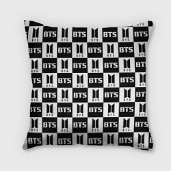 Подушка квадратная BTS B&W, цвет: 3D-принт