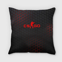 Подушка квадратная CS:GO Grey Carbon, цвет: 3D-принт