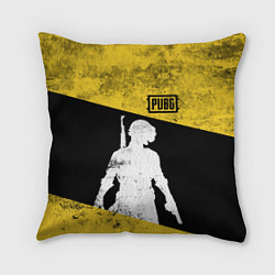 Подушка квадратная PUBG: Yellow Grunge, цвет: 3D-принт