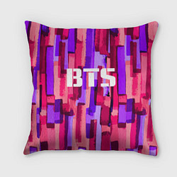 Подушка квадратная BTS: Pink Colour, цвет: 3D-принт