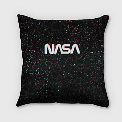 Подушка квадратная NASA: Space Glitch, цвет: 3D-принт