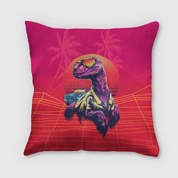 Подушка квадратная Gangsta Dino, цвет: 3D-принт