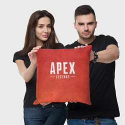 Подушка квадратная Apex Legends: Red Logo, цвет: 3D-принт — фото 2