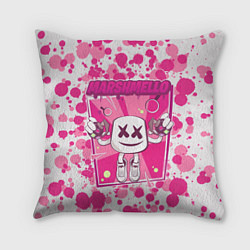 Подушка квадратная Marshmello: Pink Fashion, цвет: 3D-принт