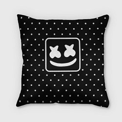 Подушка квадратная Marshmelo Black, цвет: 3D-принт