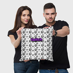 Подушка квадратная Twitch Online, цвет: 3D-принт — фото 2