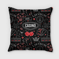 Подушка квадратная Casino, цвет: 3D-принт