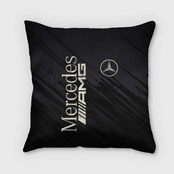 Подушка квадратная Mercedes AMG: Black Edition, цвет: 3D-принт