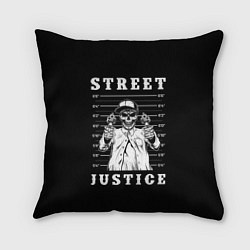 Подушка квадратная Street Justice, цвет: 3D-принт
