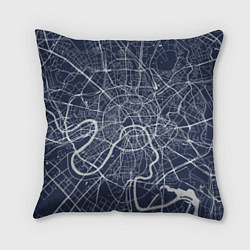 Подушка квадратная Карта Москвы, цвет: 3D-принт