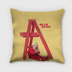 Подушка квадратная Billie Eilish: Dont smile at me, цвет: 3D-принт