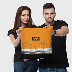 Подушка квадратная Muse: Orange Mood, цвет: 3D-принт — фото 2