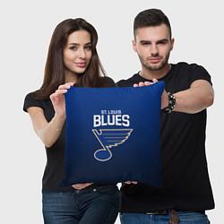Подушка квадратная St Louis Blues, цвет: 3D-принт — фото 2
