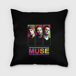 Подушка квадратная Muse pop-art, цвет: 3D-принт
