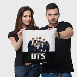 Подушка квадратная BTS постер, цвет: 3D-принт — фото 2