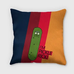 Подушка квадратная Pickle Rick, цвет: 3D-принт
