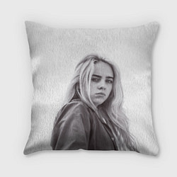 Подушка квадратная BILLIE EILISH, цвет: 3D-принт