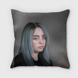 Подушка квадратная Billie Eilish: Ocean Eyes, цвет: 3D-принт