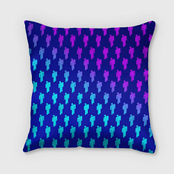 Подушка квадратная Billie Eilish: Violet Pattern, цвет: 3D-принт