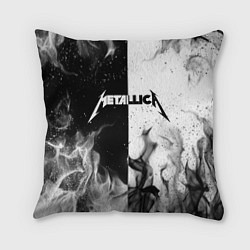 Подушка квадратная METALLICA, цвет: 3D-принт