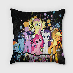 Подушка квадратная My little pony band, цвет: 3D-принт